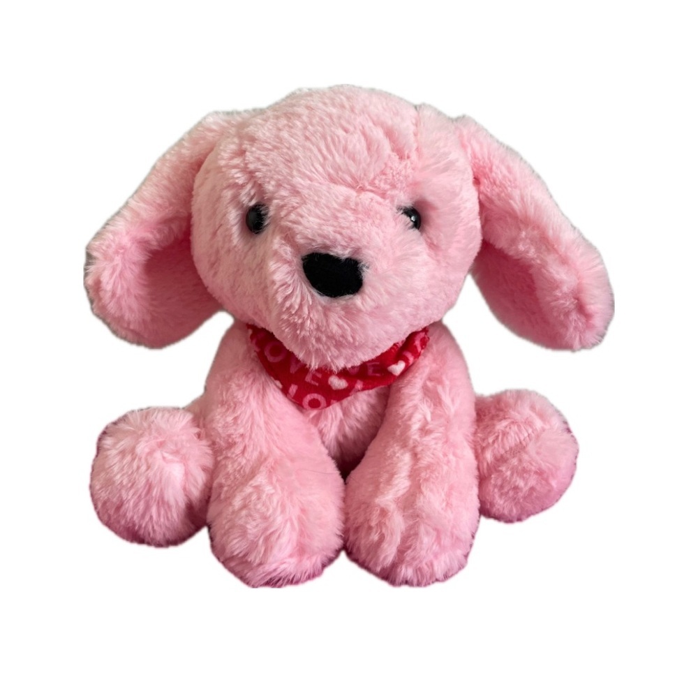 Animal Adventure Pink Valentines Plush Puppy
